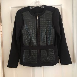 New Stunning Carlisle black jacket w faux leather